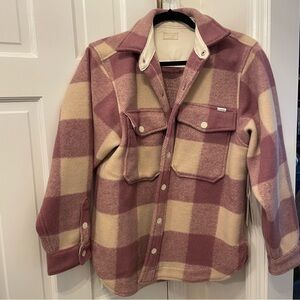 NWT Mother Bonfire Plaid Shirt Jacket